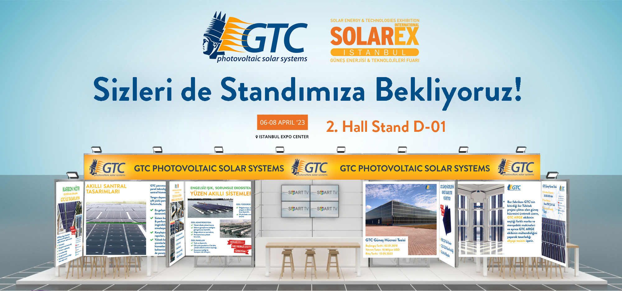 We participated in Solarex Istanbul Fair held on April 6-8, 2023.